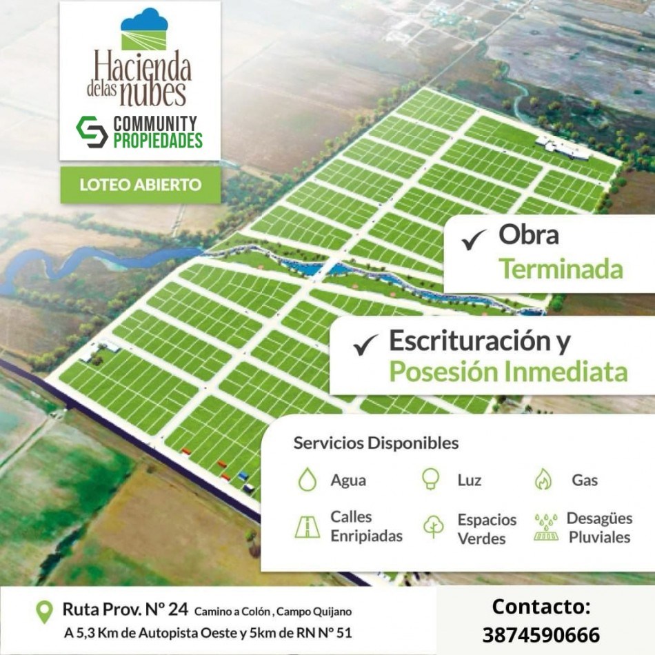 OPORTUNIDAD LOTES EN VENTA OBRAS TERMINADAS ESCRITURADOS