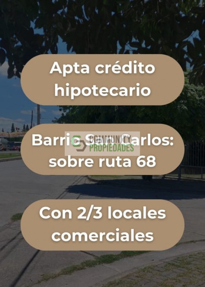 San Carlos Venta casa esquina sobre ruta principal. Con comercio.